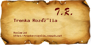 Trenka Rozália névjegykártya